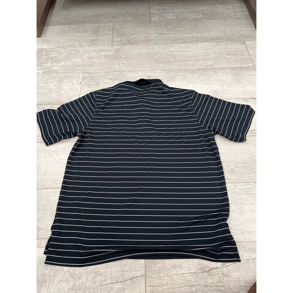 Under Armour Mens XL Polo Shirt Black White Stripe Texas Tech Red Raiders - Picture 6 of 6